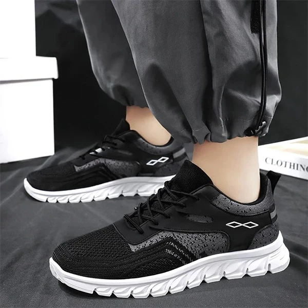 High Quality Breathable Men Sneakers Lace Up Soft Sole Sports Shoes Casual Runni