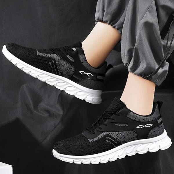 High Quality Breathable Men Sneakers Lace Up Soft Sole Sports Shoes Casual Runni