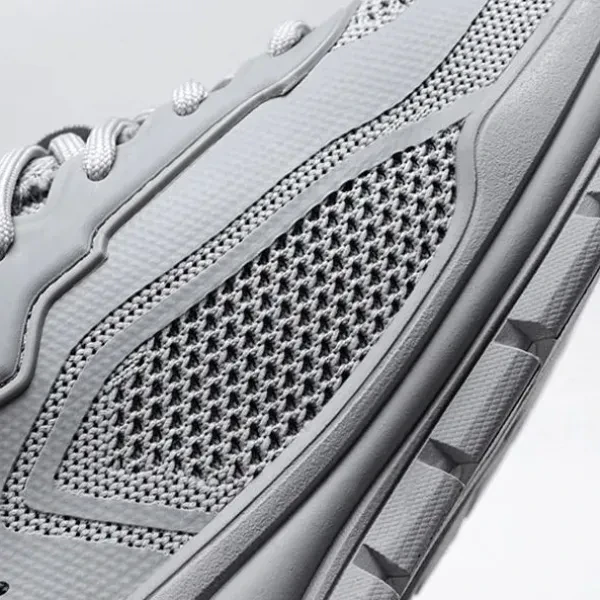 Breathable Mesh Non Slip Men Sports Shoes Lace Closure Soft Sole Almond Toe Runn