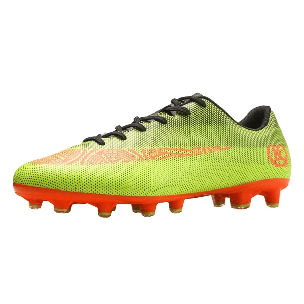 Orange Soccer Shoes for Men Breathable Athletics Sneakers