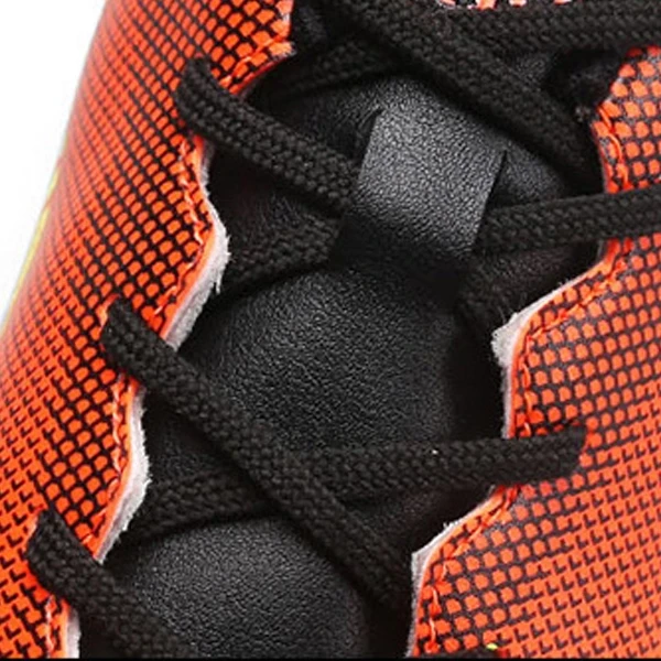 Orange Soccer Shoes for Men Breathable Athletics Sneakers