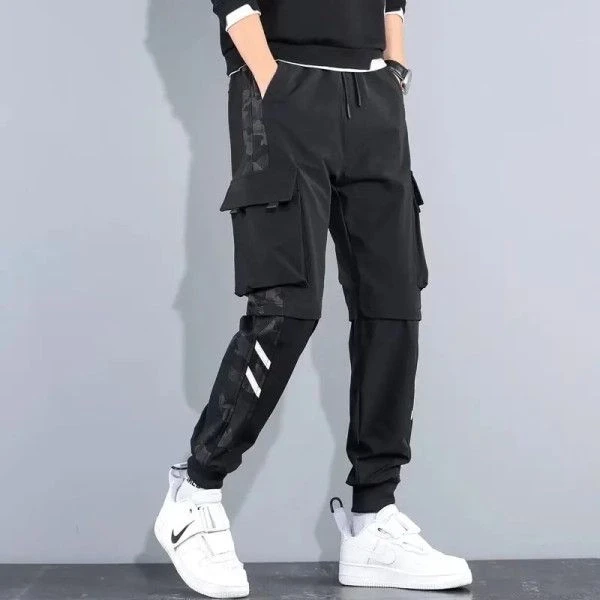 High Quality Streetwear Jogger Drawstring Design Casual Wear Men Cargo Pants