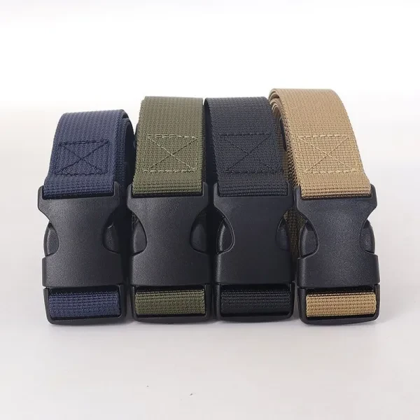 Canvas Buckle Closure Waist Belt For Men Military Tactical Strap Belt Trouser Pa