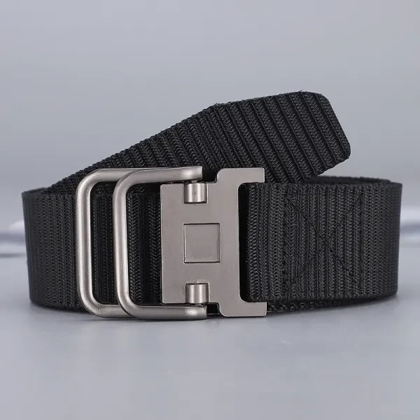 Durable Nylon Belt with Metal Buckle for Stylish Casual Wear by Men