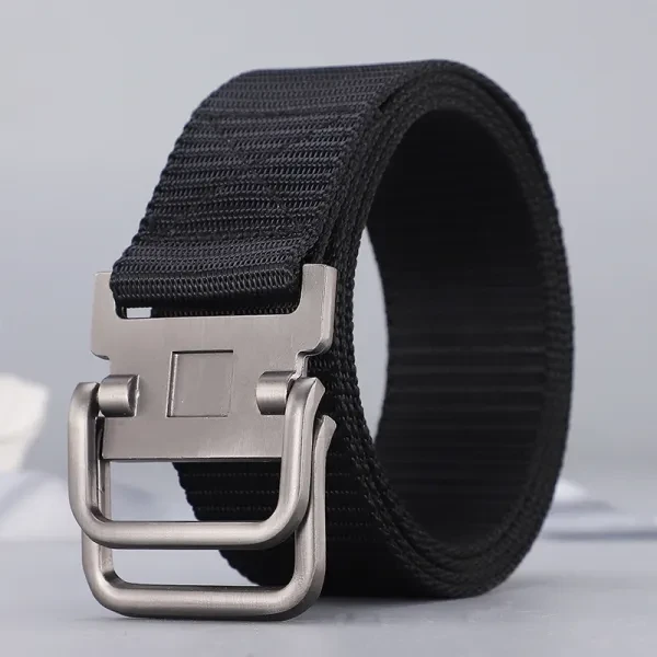 Durable Nylon Belt with Metal Buckle for Stylish Casual Wear by Men