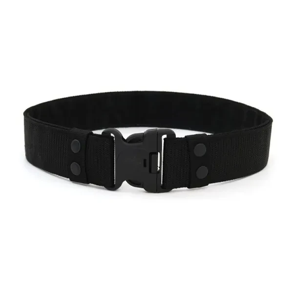 Green Canvas Tactical Belt - Adjustable & Heavy-Duty for Hunting Hiking and Trav