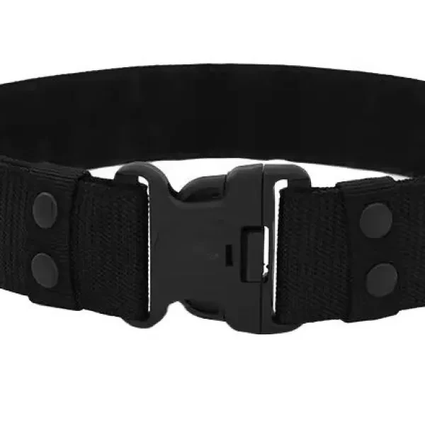 Green Canvas Tactical Belt - Adjustable & Heavy-Duty for Hunting Hiking and Trav