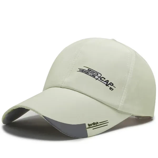 Gray Water Resistant Cap - Unisex Adjustable Strap Fine Quality Fabric for Summe