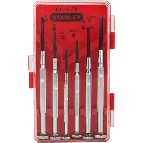 Stanley Hand Tools 66-039 6 Piece Jeweler's Screwdriver Set