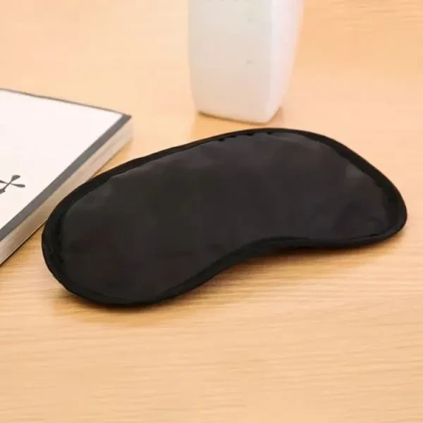 Men Headwear Soft Fabric Light Isolation Portable Travel Eye Cover Black Color S