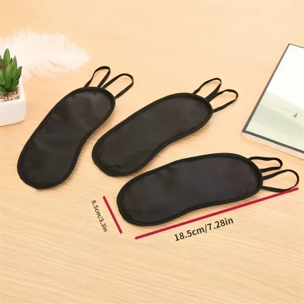 Men Headwear Soft Fabric Light Isolation Portable Travel Eye Cover Black Color S