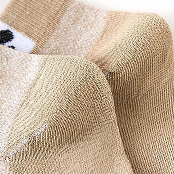 Multi Color Figure Graphic Men Casual Socks Set Breathable Soft Fabric 5 Pairs A