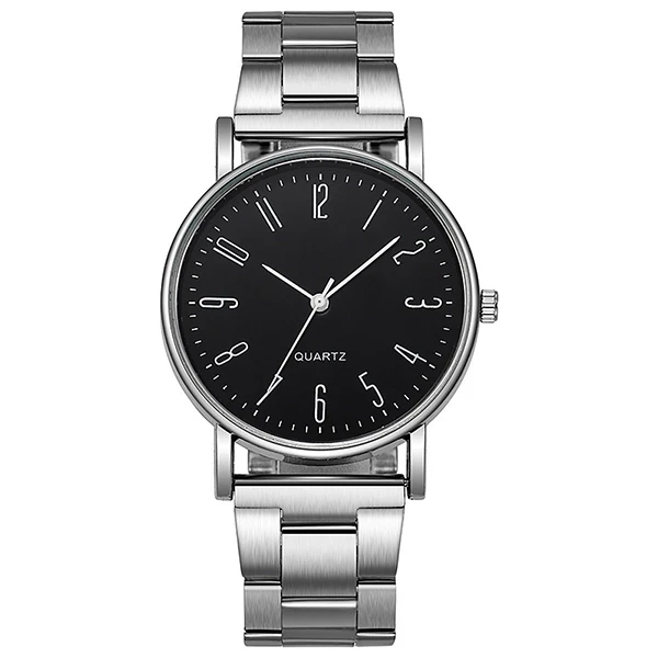 Men's Stainless Steel Analog Watch - Elegant Business Timepiece for Office and F