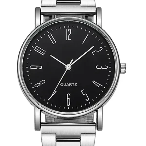 Men's Stainless Steel Analog Watch - Elegant Business Timepiece for Office and F