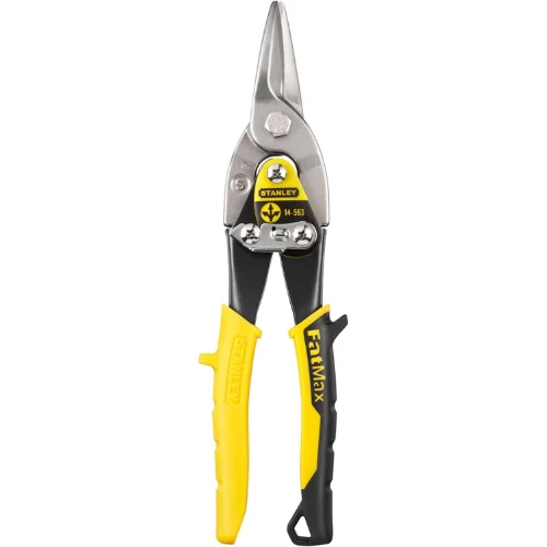 Stanley 2-14-563 "MaxSteel" straight Aviation Snips, 9.84", Black/Yellow
