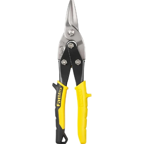 Stanley 2-14-563 "MaxSteel" straight Aviation Snips, 9.84", Black/Yellow