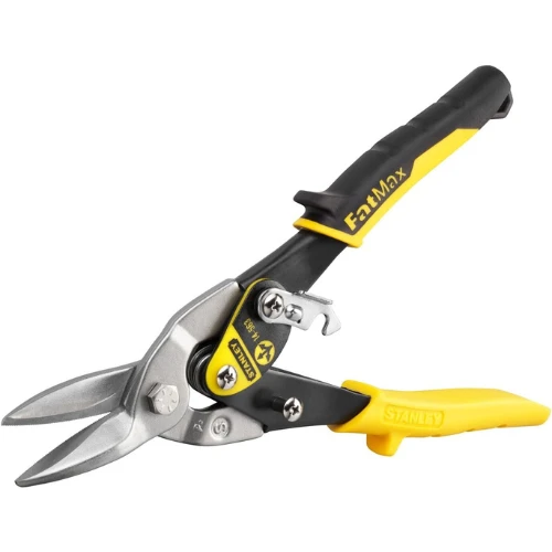 Stanley 2-14-563 "MaxSteel" straight Aviation Snips, 9.84", Black/Yellow