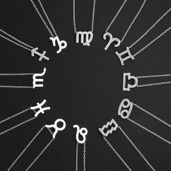 Gemini Pendant Necklace Braided Chain