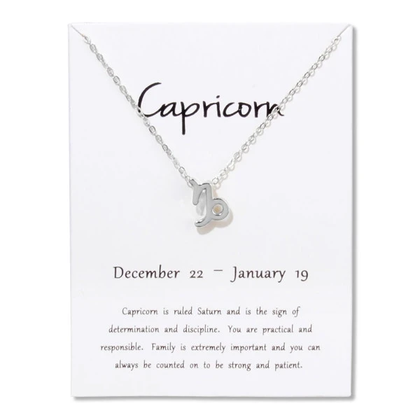 Capricorn Pendant Stainless Steel Necklace - Unisex Fashion Jewelry