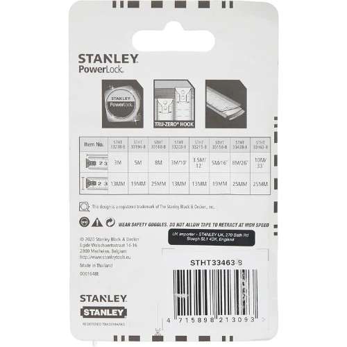 Stanley Power Lock Tape, 10 M, Stht33463-8
