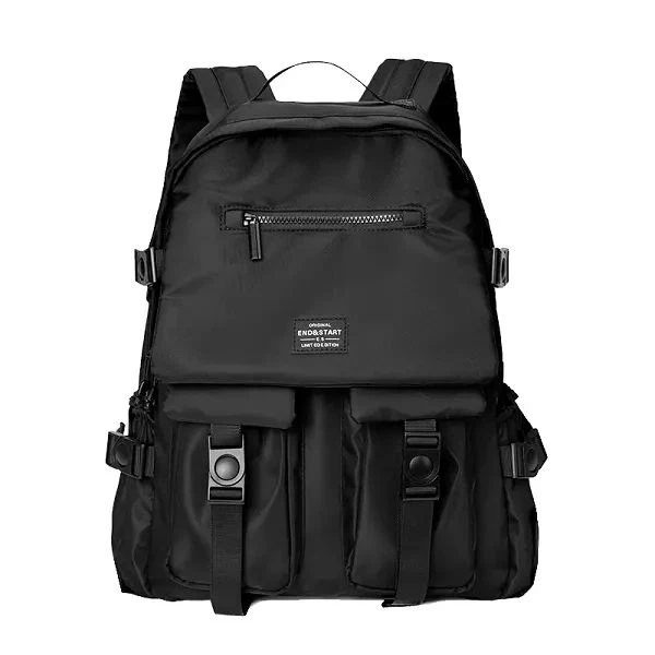 Black Travel Backpack for Men - Lightweight & Spacious Outdoor Bag