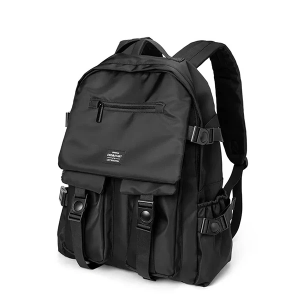 Black Travel Backpack for Men - Lightweight & Spacious Outdoor Bag