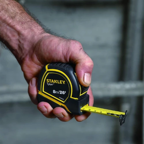 Stanley Tylon Short Tape Measure 8M/26' X 25Mm, Yellow/Black - Stht36195