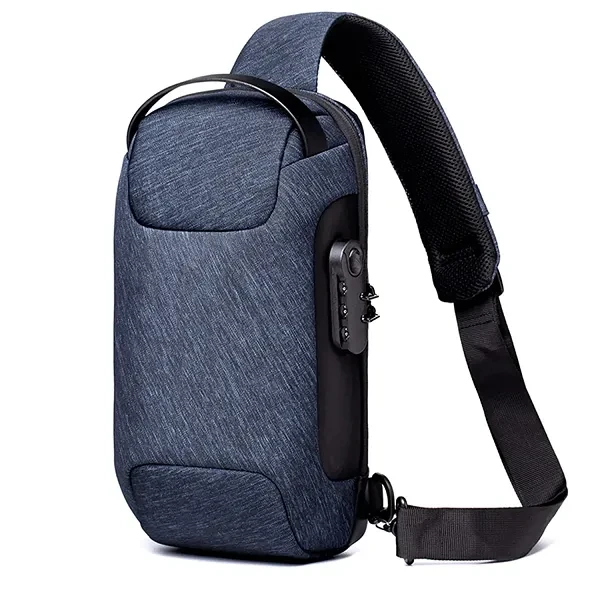 Blue Waterproof Crossbody Cross Bag Multi-Functional Short Travel Messenger Ches