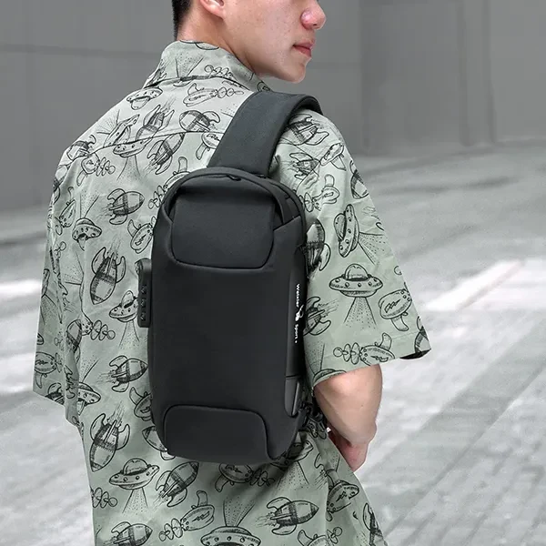 Blue Waterproof Crossbody Cross Bag Multi-Functional Short Travel Messenger Ches