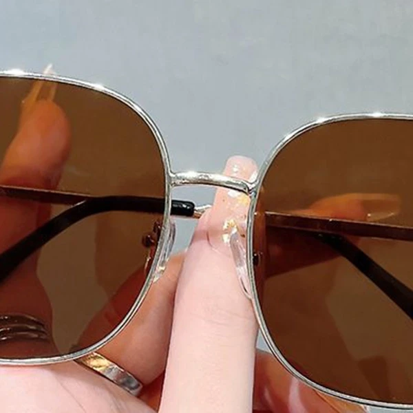 UV Protection Sunglasses | Korean Round Face Shades | Big Face Slimming | Glass