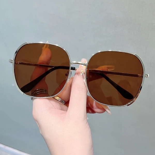 UV Protection Sunglasses | Korean Round Face Shades | Big Face Slimming | Glass