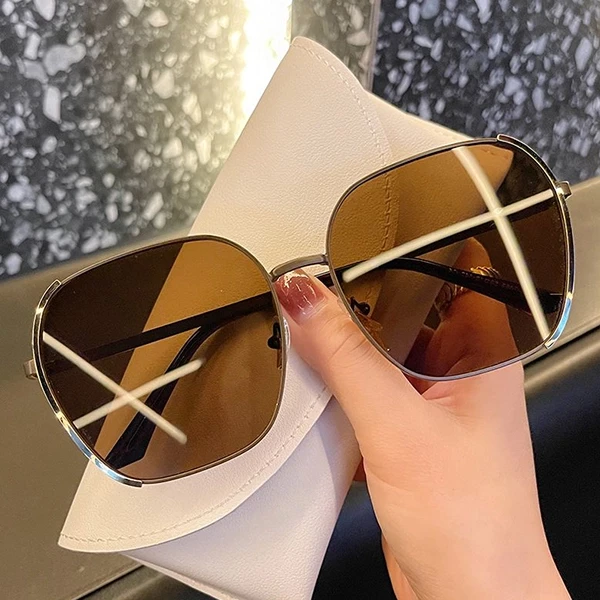 UV Protection Sunglasses | Korean Round Face Shades | Big Face Slimming | Glass