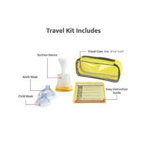 LifeVac Yellow Travel Kit - Compact Portable Anti-Choking Device for Kids & Ad