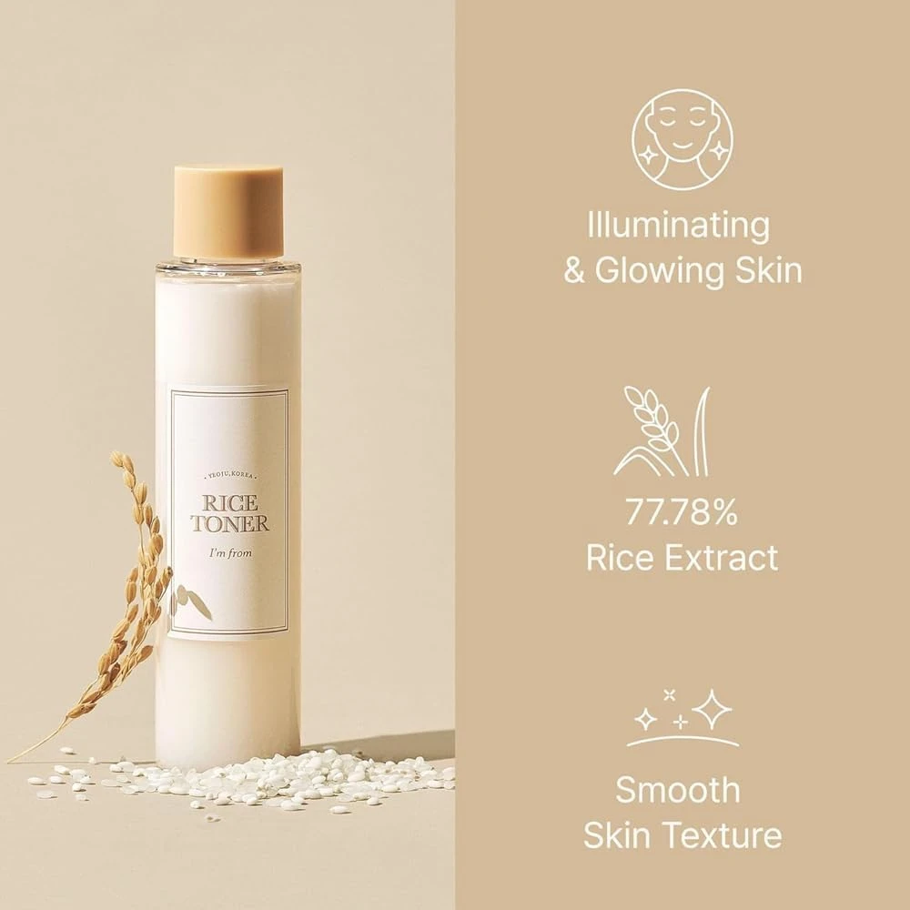 Rice Toner（150ml）, Maintain Skin Radiance, Hydrating and Moisturizing Rice Extra