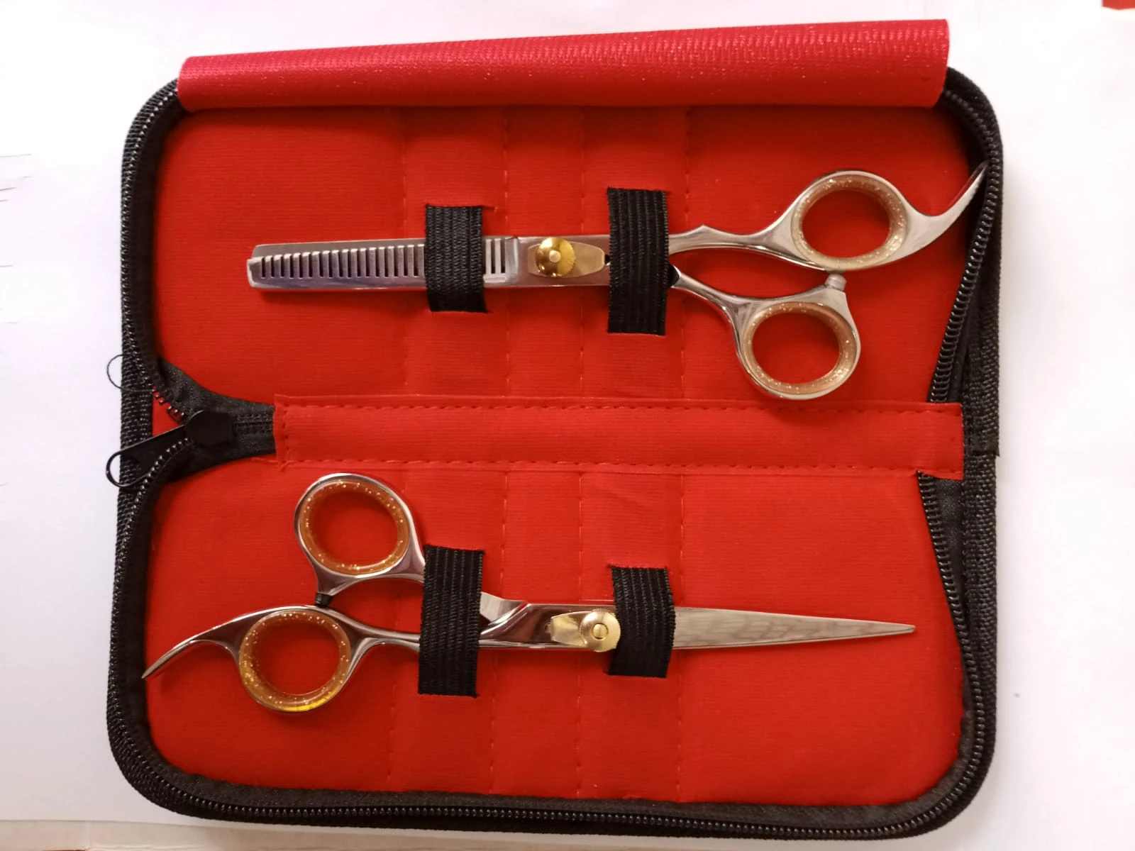 Men's Hair Trimming Scissors  Set In Silver/Gold Colour