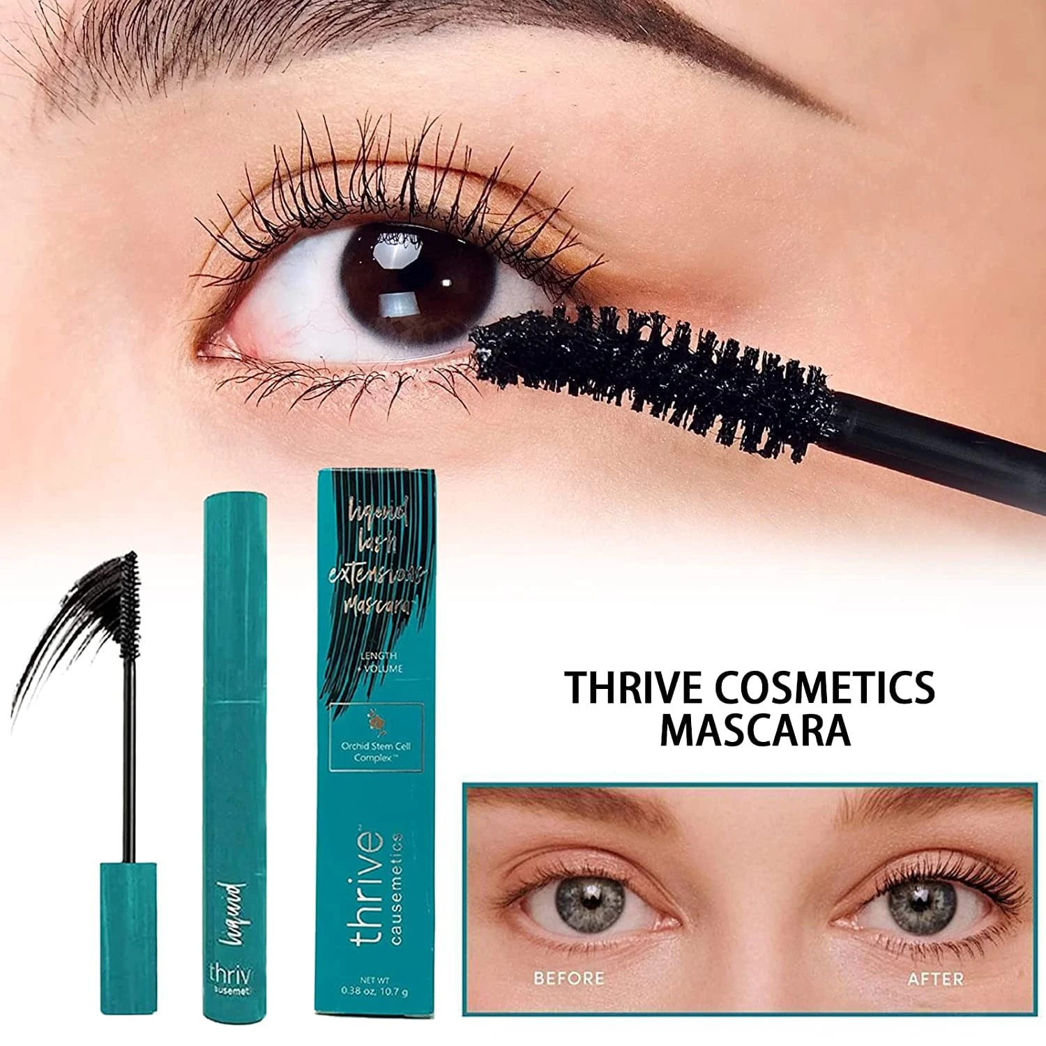 Liquid Lash Extensions Mascara,Mascara Liquid Lash Extensions,Long-Lasting, Dram