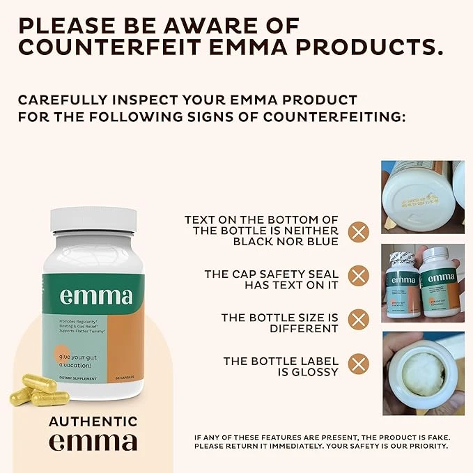 Emma Gut Health - Gas and Bloating Relief, Constipation, Leaky Gut Repair - Gut