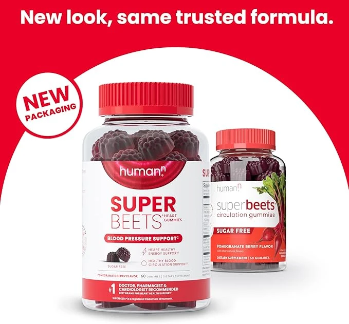 humanN SuperBeets Sugar-Free Nitric Oxide Circulation Gummies - Blood Pressure S
