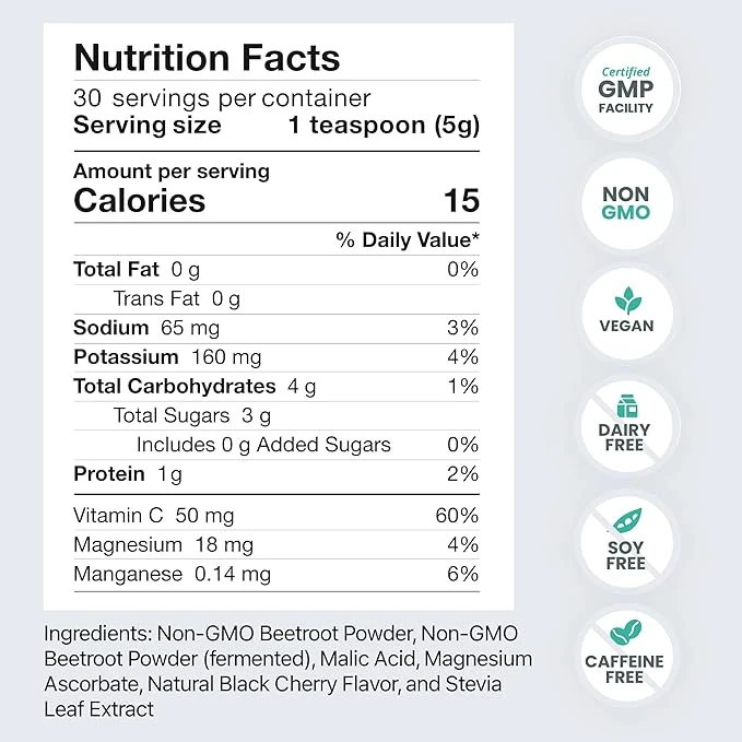 HumanN SuperBeets - Beet Root Powder - Nitric Oxide Boost for Blood Pressure, Ci