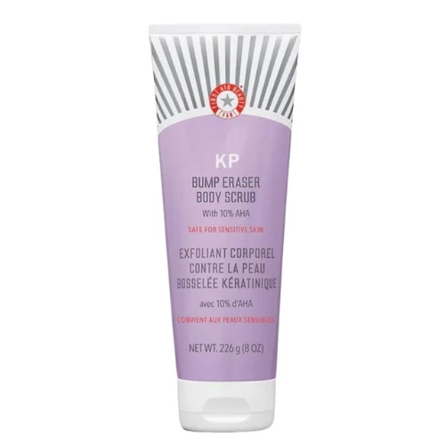 First Aid Beauty KP Bump Eraser Body Scrub with 10% AHA, 8 oz