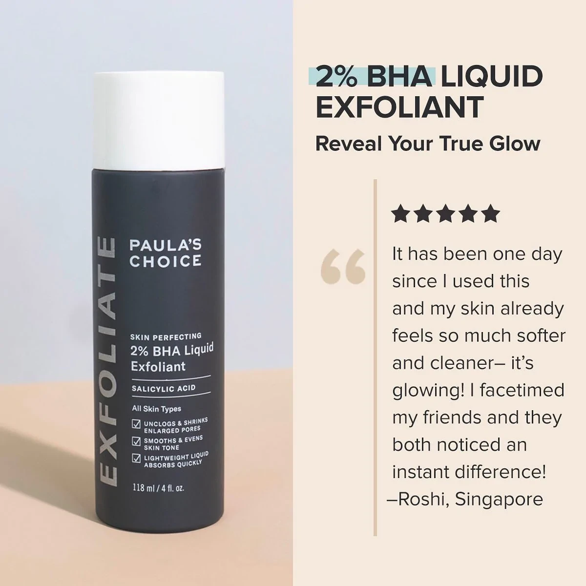 Paula's Choice SKIN PERFECTING 2% BHA Liquid Salicylic Acid Exfoliant - Facial E