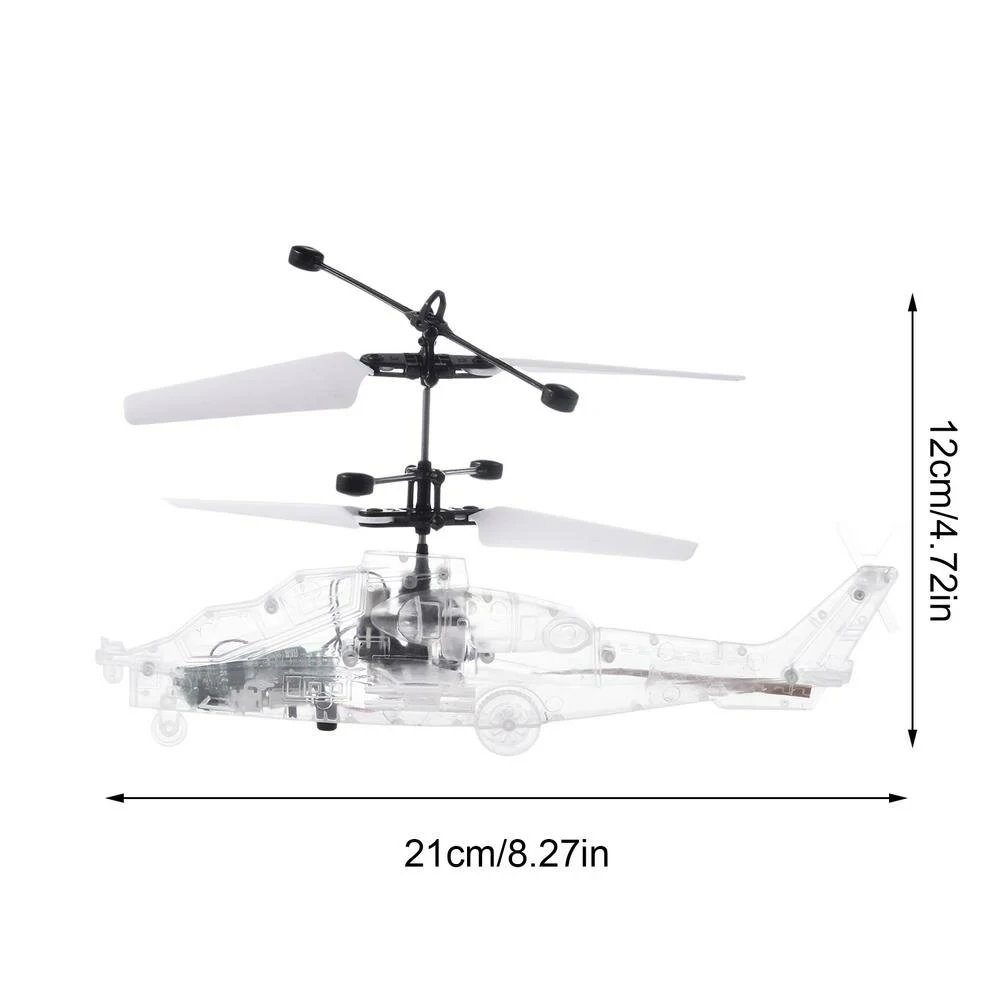 Gesture Sensing Smart Levitation Led Light Altitude Hold Transparent RC Helicopt