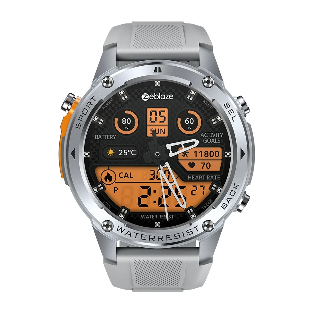 Zeblaze Stratos 2 Ultra Smart Watch - 1.43" HD AMOLED, GPS Dual-Band GNSS, 10 AT