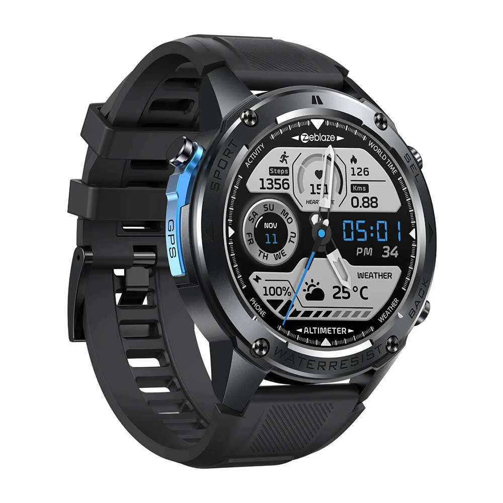 Zeblaze Stratos 2 Ultra Smart Watch - 1.43" HD AMOLED, GPS Dual-Band GNSS, 10 AT