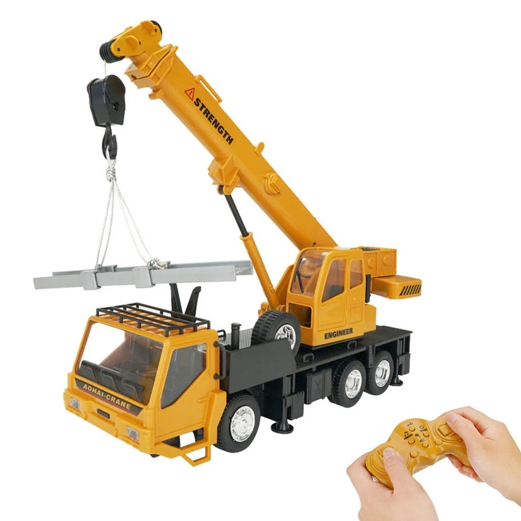 3822 1/24 10CH RC Car Truck Crane Remote Control Construction Children's Enginee