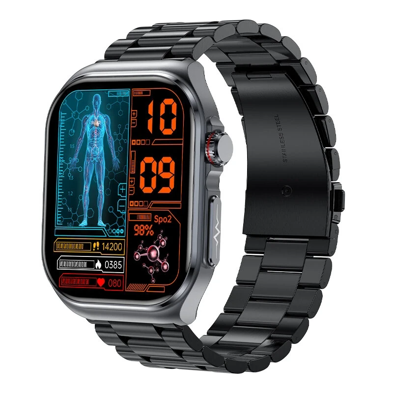 ET585 Smart Watch - 2.04" AMOLED, PPG+ECG, HRV & Health Monitoring, NFC, Music P