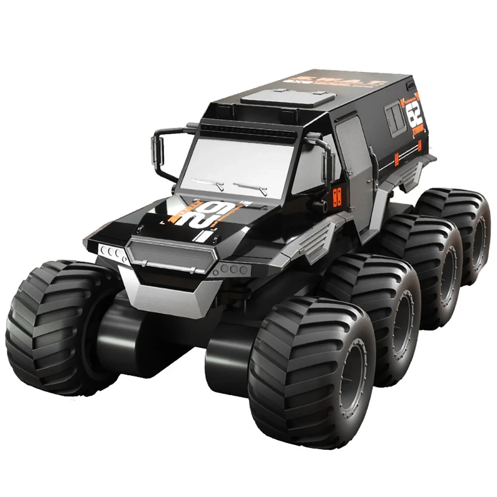 JJRC Q137 8WD 2.4G RC Car Amphibious Remote Control Climbing Off Road Truck - Ye