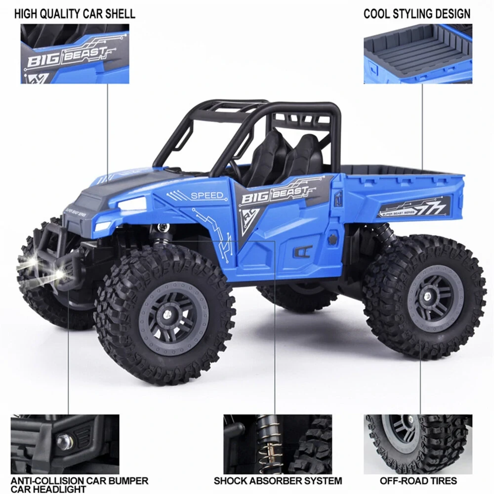KYAMRC UJ99 P187 RTR 1/18 2.4G RWD RC Car LED Light Off-Road Climbing Truck Kids