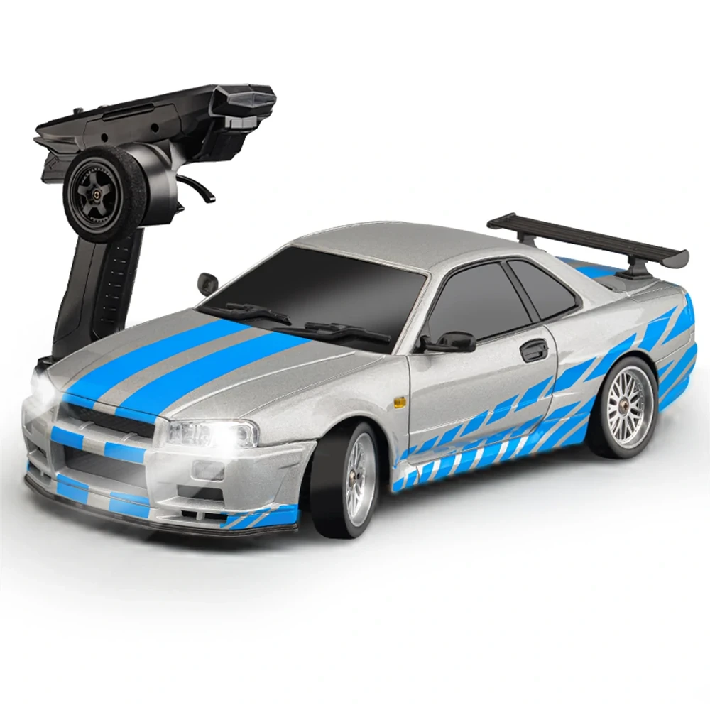 LDRC 1899/A99 RTR 1/18 2.4G RWD RC Car Drift GTR R34 Optional Gyro LED Light On-