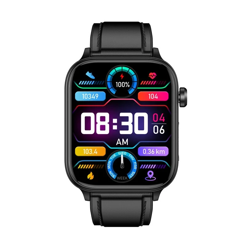 ET570 Smart Watch - 1.96" HD Screen, Bluetooth Call, ECG, Health Monitoring, IP6